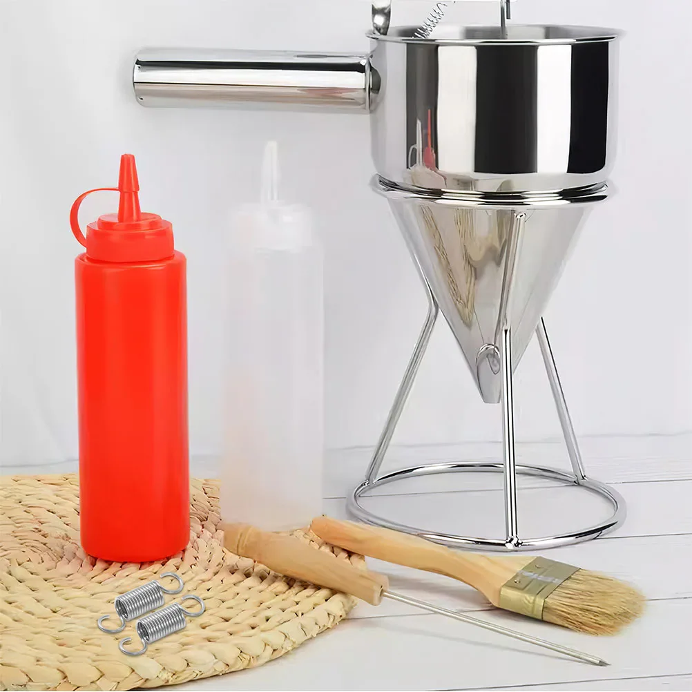 

10pcs Stainless Steel Funnel Spring Replacement For Octopus Balls Making Tool Kitchen Syrup Dispenser Baking Supply Handheld