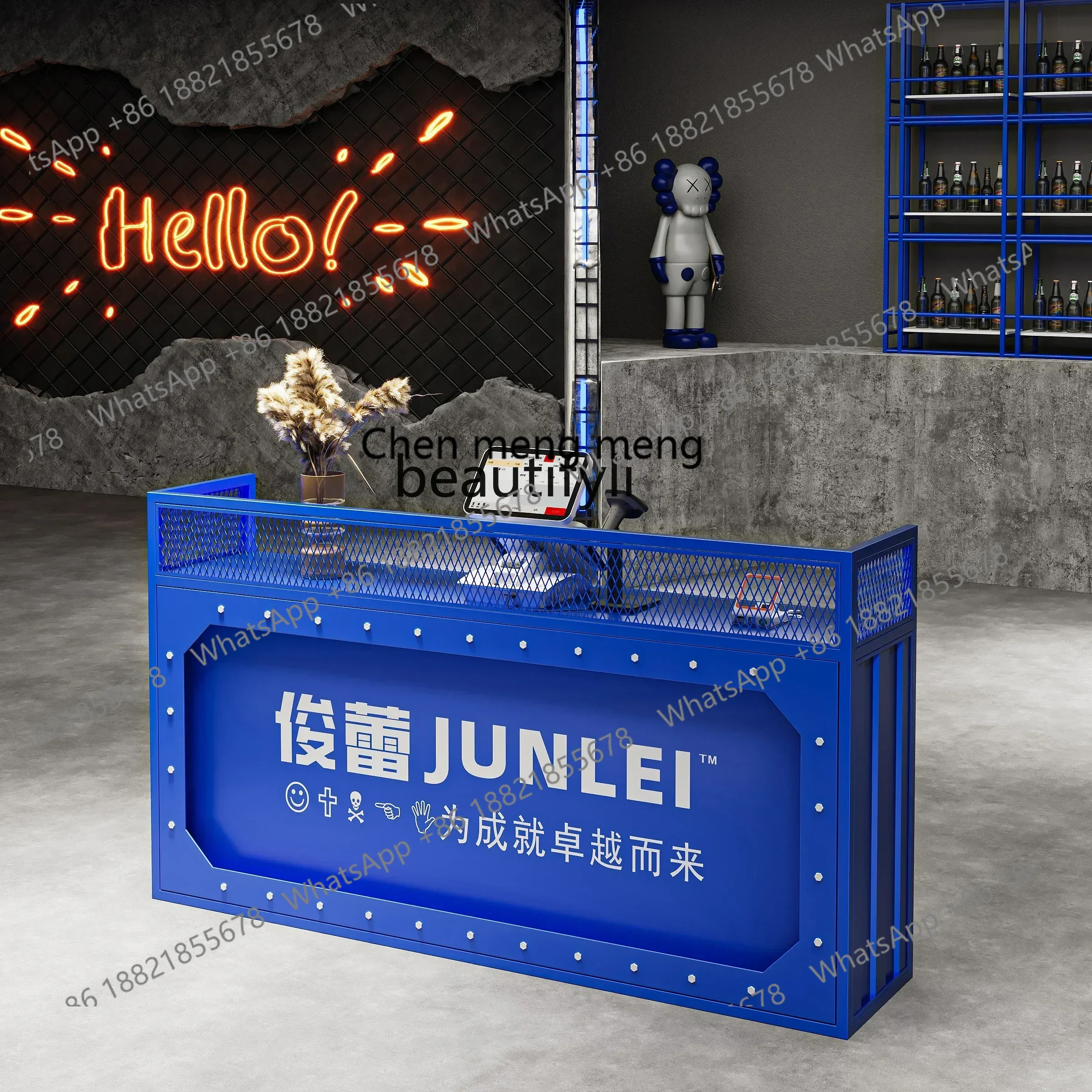 

SS new styleIndustrial style retro wrought iron bar Catering shop Cashier Welcome service Receptionss 7486 ss 7486