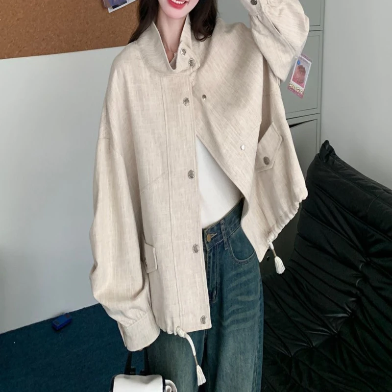 سترة عمال عصرية على الطراز الغربي للنساء لخريف 2025، نمط جديد فضفاض وكسول، كاجوال #1