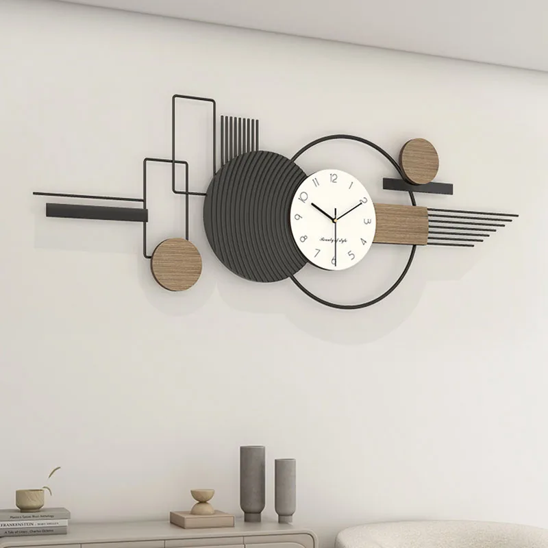 Cichy duży zegar ścienny Nowoczesny drewniany minimalistyczny akrylowy zegar ścienny do sypialni Pokój dzienny Bateria Orologio Da Parete Home Decor