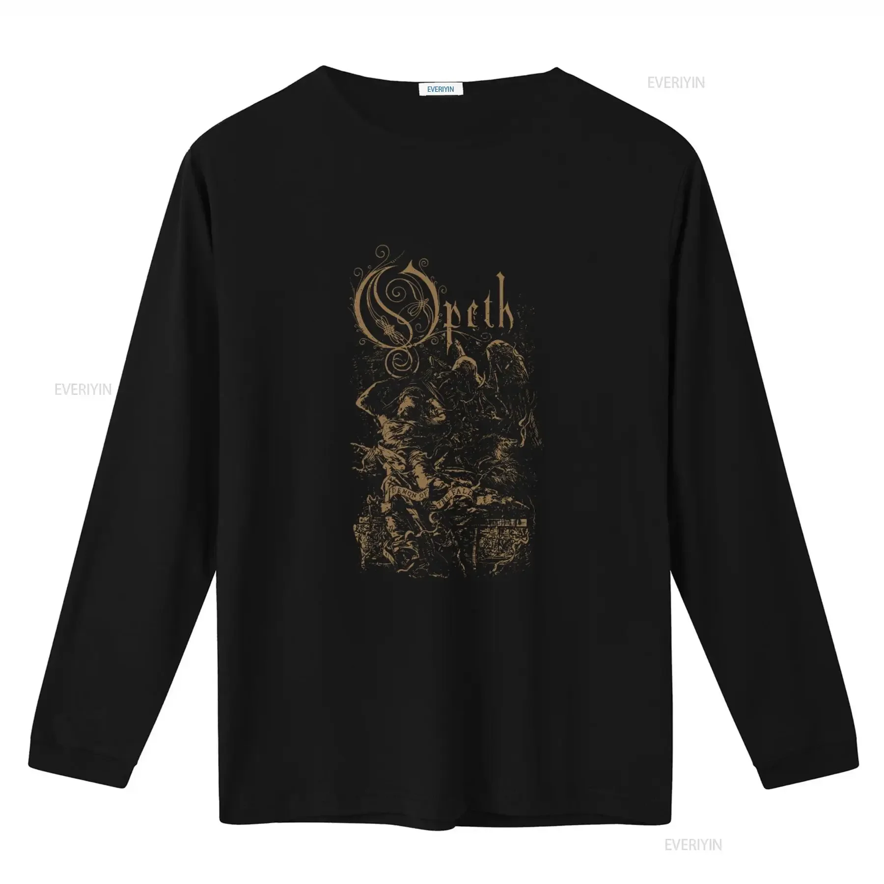 OPETH Demon of the Fall T Shirt Heavy Metal Band Art vintage Washed Comfortable homme Casual Breathable Stylish Versatile
