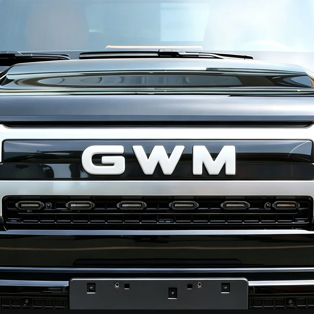 Car Mesh Blackened Appearance Letter Label Decorative Strip Front Face Decorative Strip Appearance Accessories For GWM Haval H10