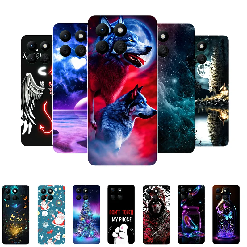 Silicone Case Cover For Honor X8b LLY-LX1 Bumper Wolf Painted Soft TPU Back Cover for Honor X8B X 8b Phone Cases HonorX8b