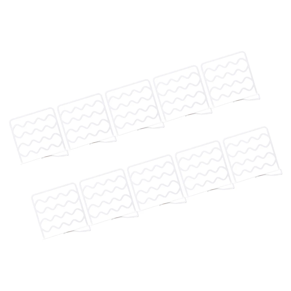 

10 Pcs Closet Dividers Shelf Separators Wardrobe Organizer for Baby Clothes Adjustable Width PP Material Storage Rack