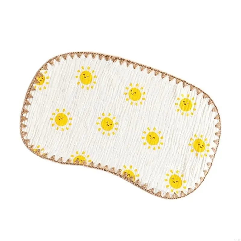 

N84E Baby Flat Pillows Newborns Burping Cloth Infant Drooling Bib Soft Saliva Towel