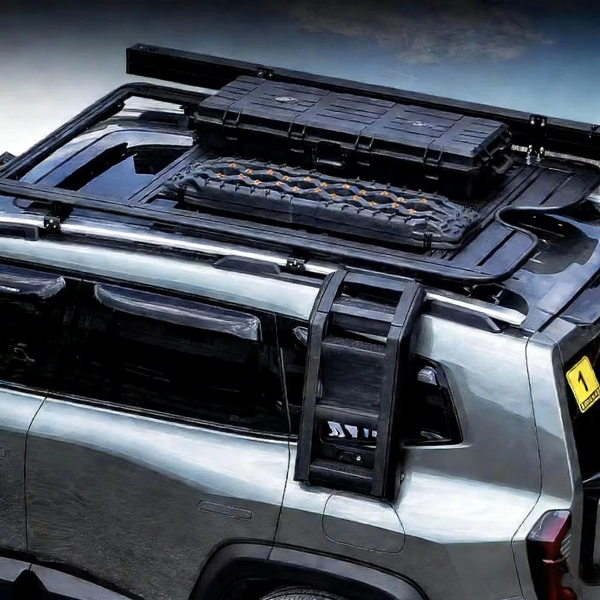 Off-Road Aluminium Alloy Roof Rack Weatherproof Side Box Sturdy Climbing Ladder for Changan Deepal G318 Accessories