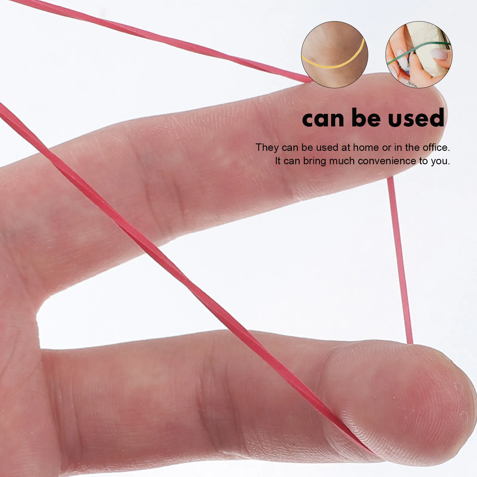 

1Set Colored Elastic Rubber Bands Versatile Thick Rubber Rings for Hair Photo Hanging Crafts Home Office Use Elastic Bands