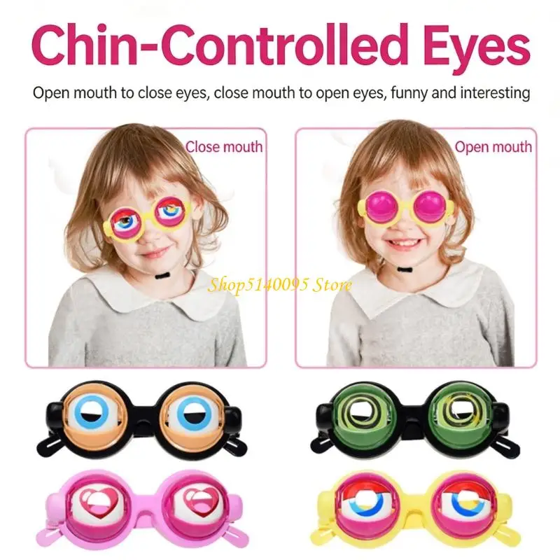 DXAE Eyes Blazing Glasses Pull String Activation for Children Christmas Gift Fun Costume Props Eyes Glasses