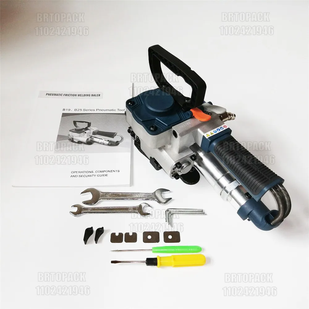 B19 Handheld Pneumatic Strapping Machine Poly Strapping Tool Pallet Banding Machine Packing13-19mm PP PET Belt Wholesale Price