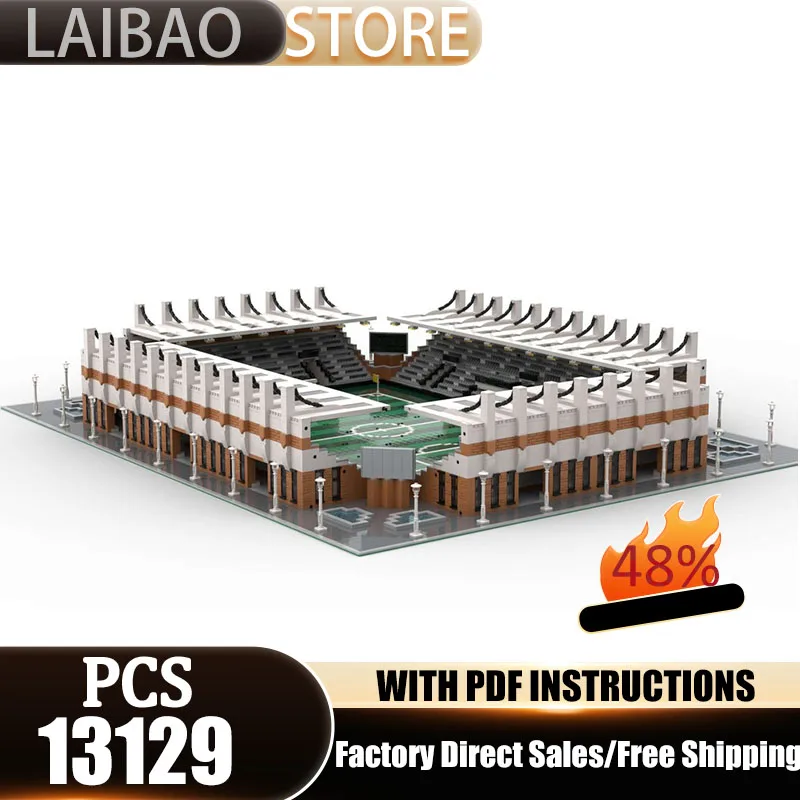 Modular City Building Model Moc Building Blocks Modular Sports Stadium Technology Bricks DIY Assembly Street View Toys Gifts