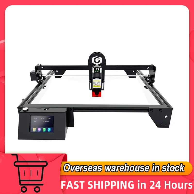 LONGER Ray5 20W Laser Engraver with Engraving Area 375x375mm 3.5'' Touchscreen 32-bit Motherboard Support App WIFI USB TF Card