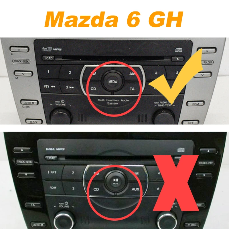Moonet Car Audio MP3 Input AUX USB Adapter CD Changer for Mazda  3 5 6, MPV, CX7, Demio Miata/MX5