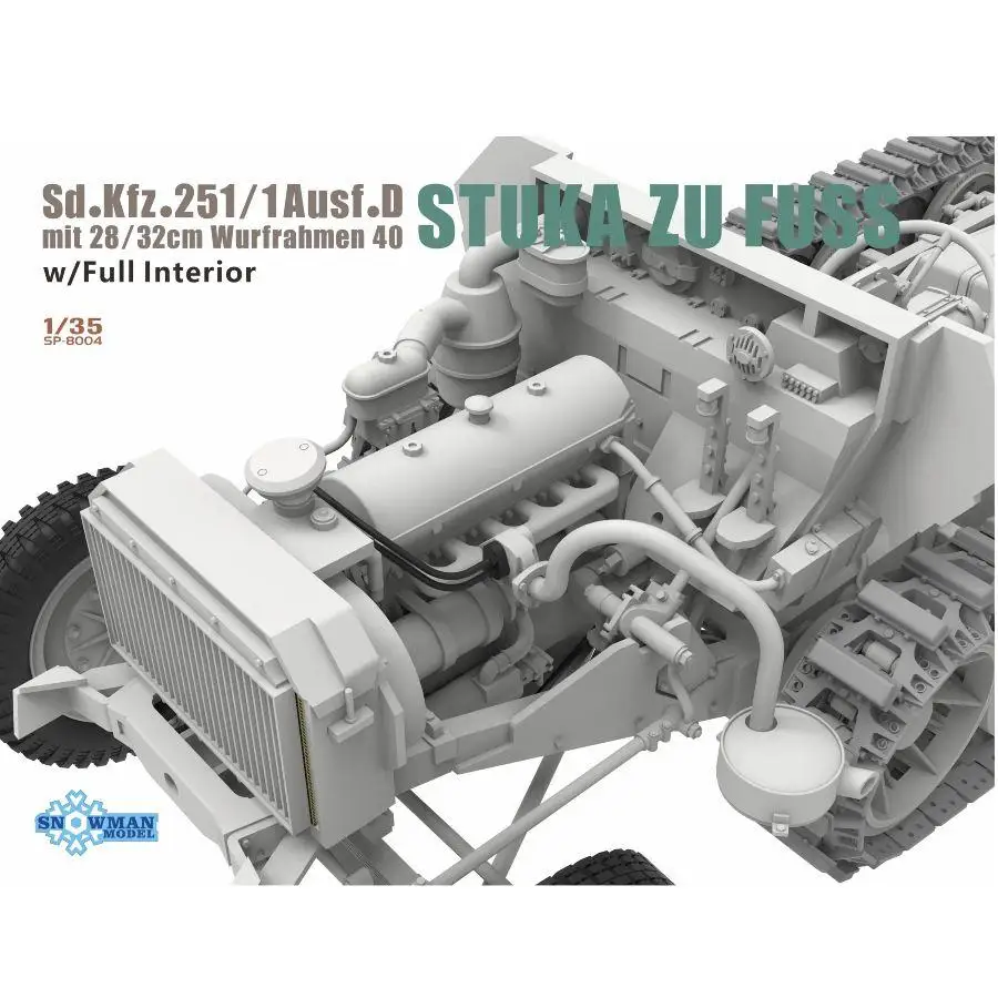 ثلج SP-8004 1/35 ألمانيا Stuka zu Fuss Sd.Kfz.251/1 Ausf.D مع/الداخلية الكاملة