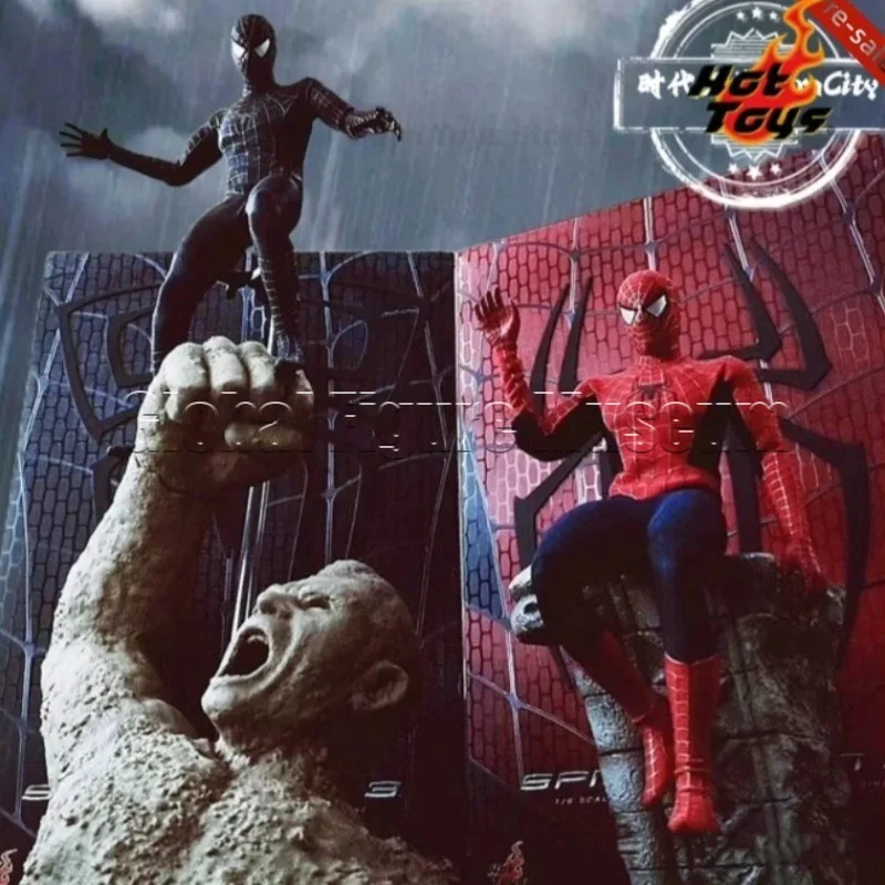 In Stock Hot Toys MMS143 MMS165 1/6 Scale Black Spider‑Man Tobey Maguire Collectible Action Figure Hobby Gift Display