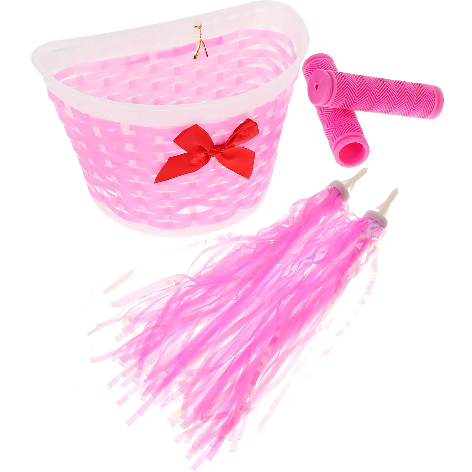 

2Sets Bike Decoration Lovely Handle Sleeves Bright Colorful Ribbons Bike Supplies Lovely Handle Sleeves