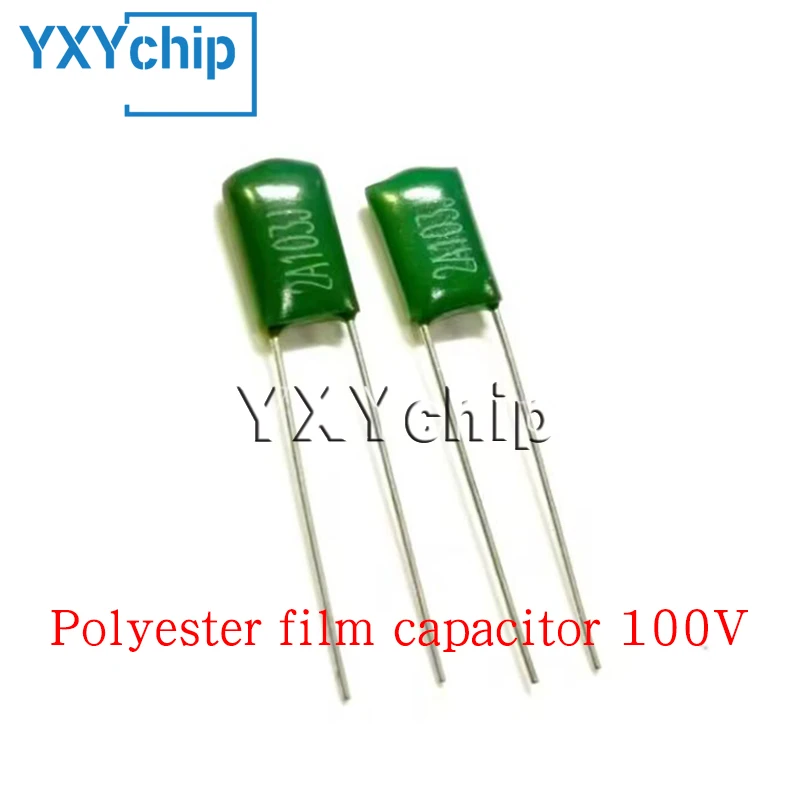 POLYESTER FILM CAPACITOR 100V 1NF 1.5NF 2.2NF 100NF 220NF 2A102J 2A152J 2A222J 2A472J 2A103J 2A223J 2A473 2A104J 2A154J 2A474J