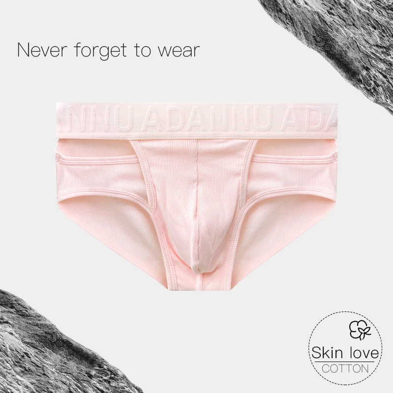 1/2/3/4 PCS ADANNU Männer Sexy Slip Atmungsaktive Slip Unterwäsche Männlichen Bequeme Unterhose U Konvexen Cuecas Fashion Solid Höschen