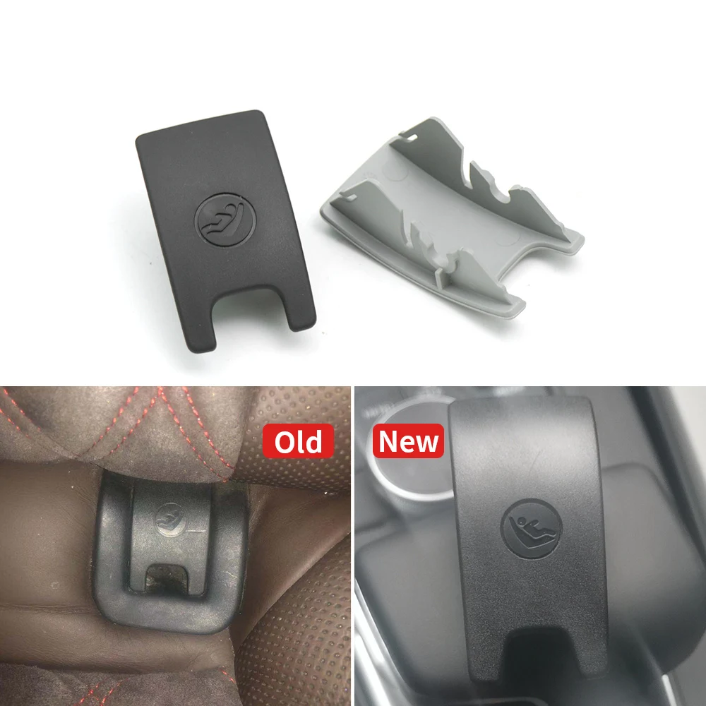 4G8887187 Car Rear Seat Hook ISOFIX Cover Child Restraint Rear Seat Slot Trim Cover For Audi A4 A6 Black Grey