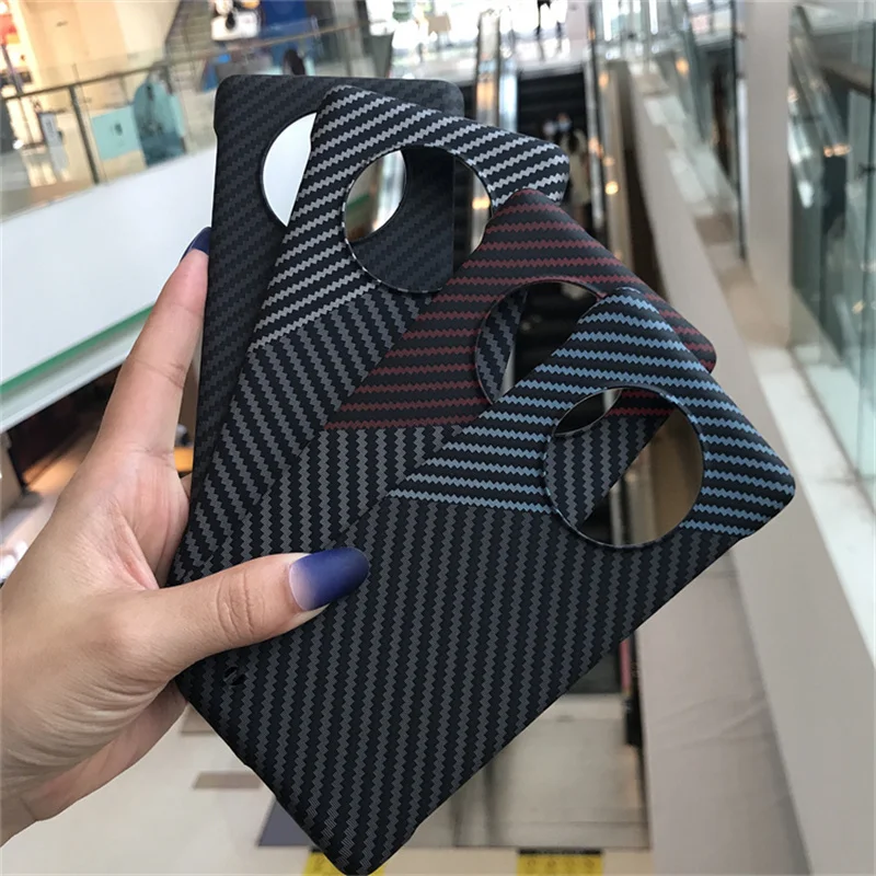 Ultra-Thin Borderless Carbon Fiber Texture Case for Huawei Mate 50 Pro 50 RS 40 40RS 30 20 Pro Frosted Frameless Phone Case