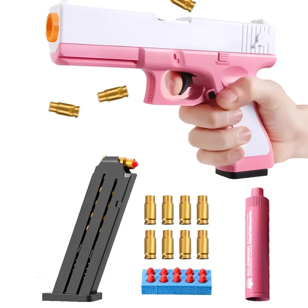 Shell Ejecting Soft Bullets Glock Toy Guns For Boys Girls Shooting Games Dropshipping Birthday Toys