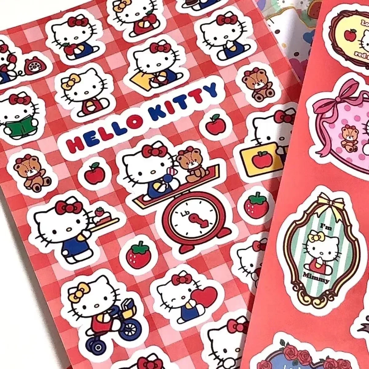 Hello Kitty Stickers Set Cinnamoroll Kuromi My Melody Pachacco Kawaii Sanrio Kitty Handbook Diy Sticker Decals Gift Kids Toys