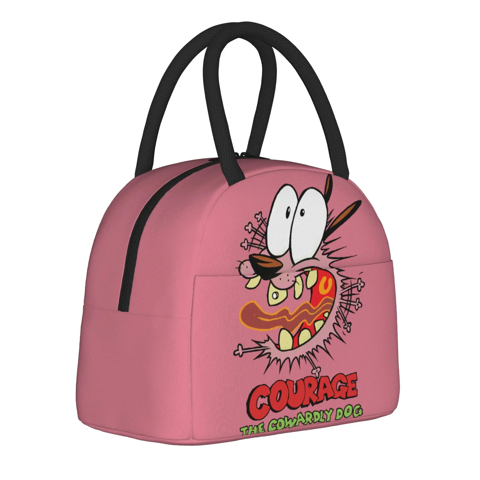 

Courage The Cowardly Dog Insulated Lunch Bag Thermal Bag ,Meal Container High Capacity Tote Lunch Box Food Handbags Beach