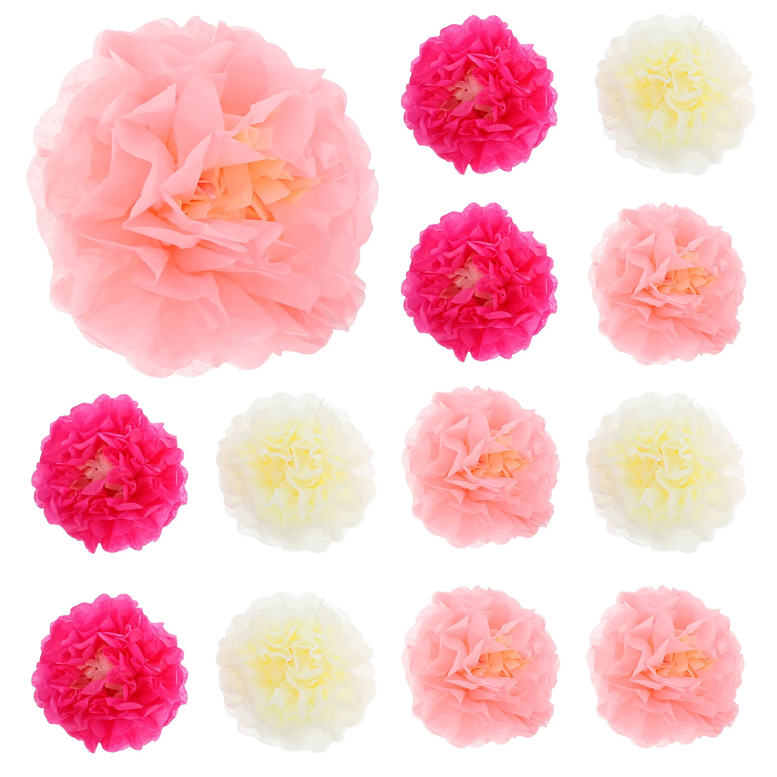 

30Pcs Paper Flower Decor Multi-Color DIY Wedding Birthday Party Wall Hanging Decorations Paper Flowers
