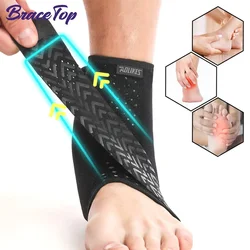 1 Pcs Breathable Fabric Adjustable Athletics Achillies Tendon Ankle Wrap, Plantar Fasciitis, Pain Relief for Sprains, Strains