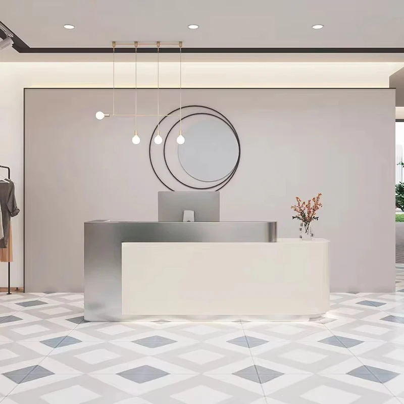 

&c Modern Parametric Customized Solid Wood Front Desk for Hotel Reception-Large High End Office Furniture