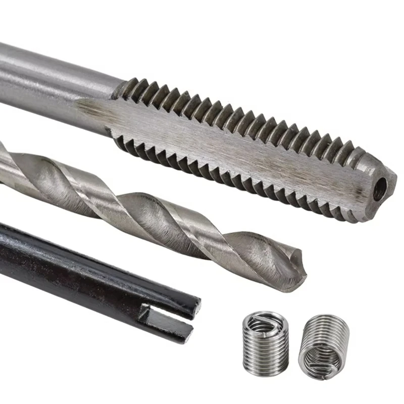 ABVJ-30PCS Kit di riparazione filettatura per ripristinare la chiave inglese per filettatura danneggiata punta elicoidale utensile manuale strumenti di riparazione filettatura M5x0.8