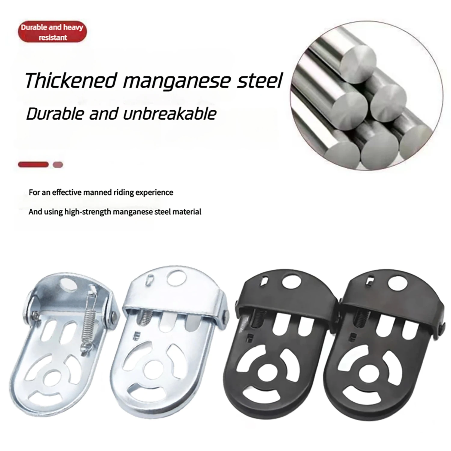 Pédales de vélo pliantes, repose-pieds antidérapant pour siège arrière, repose-pieds en acier, roue de cyclisme pour enfants de montagne, marche de pied habitée, 1 paire