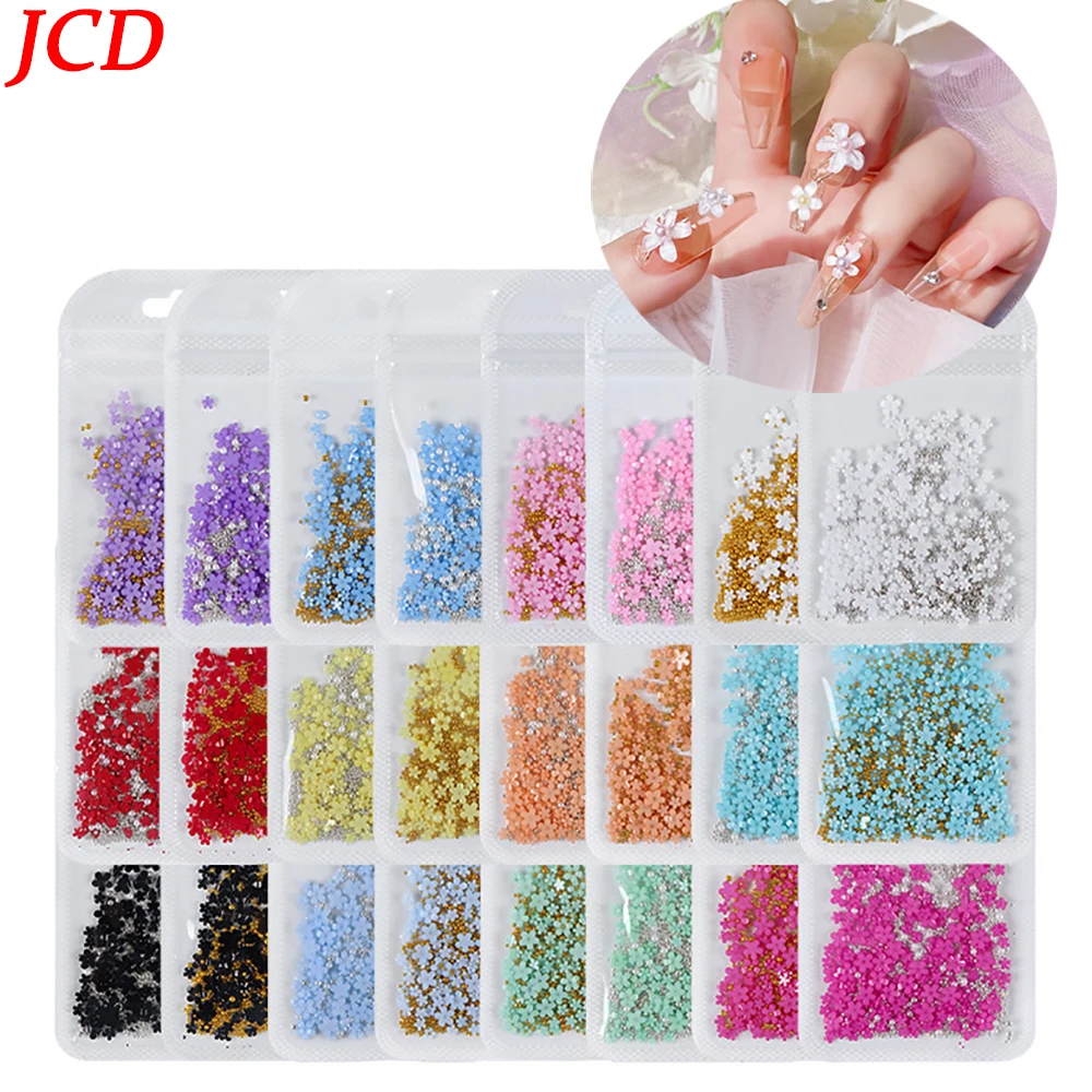 1 Bag Of Acrylic Petal 3D Nail Enhancement Water Diamond Gold and Silver Gem Nail Enhancement Art Decoration Accessories