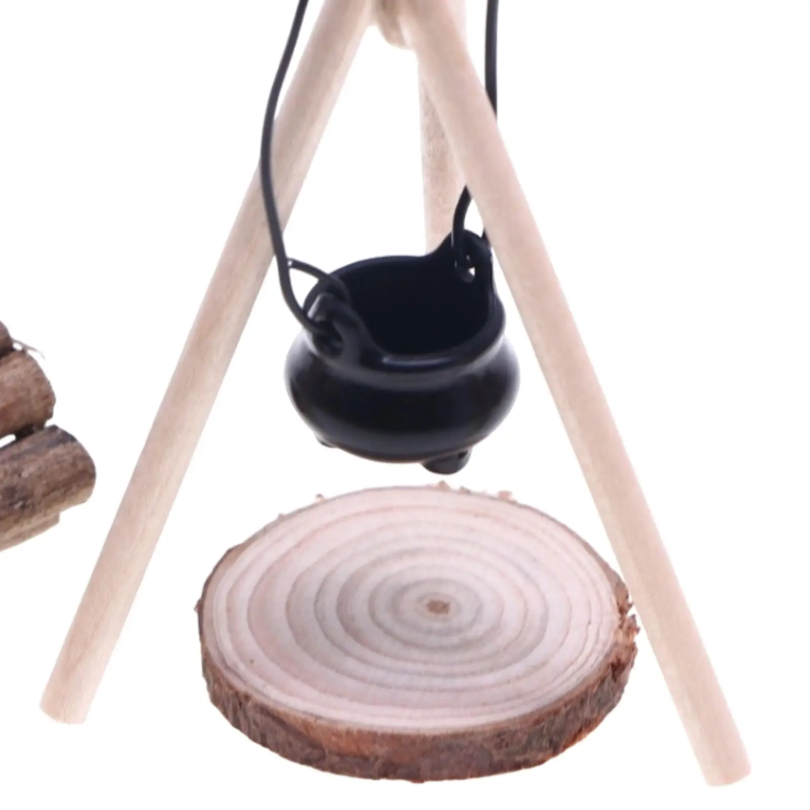 Set da campeggio per casa delle bambole 2x1/12 Decorazioni per scene Mini set da campeggio fai-da-te per set di legna da ardere micro paesaggio