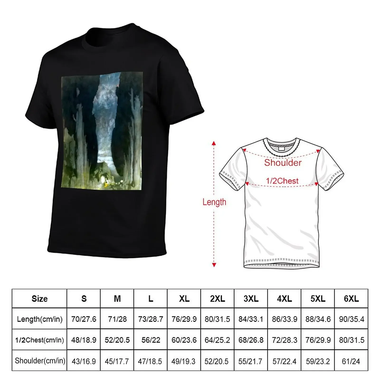 Ulalume - Edmund Dulac for Edgar Allan Poe T-Shirt graphics boys animal print oversized t shirt mens t shirt