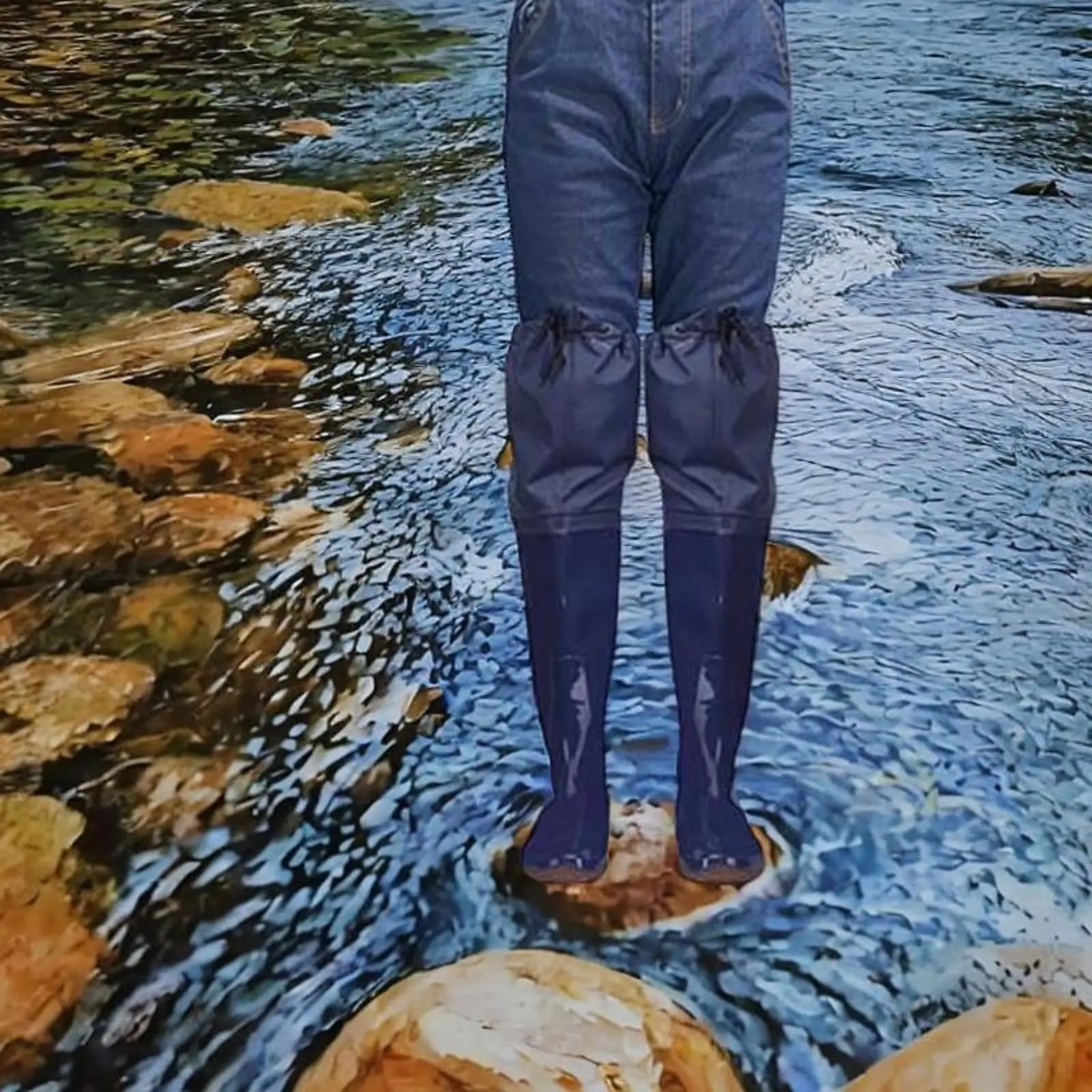 Botas de cadera para vadear, botas de río para hombres y mujeres, botas de pesca impermeables de PVC