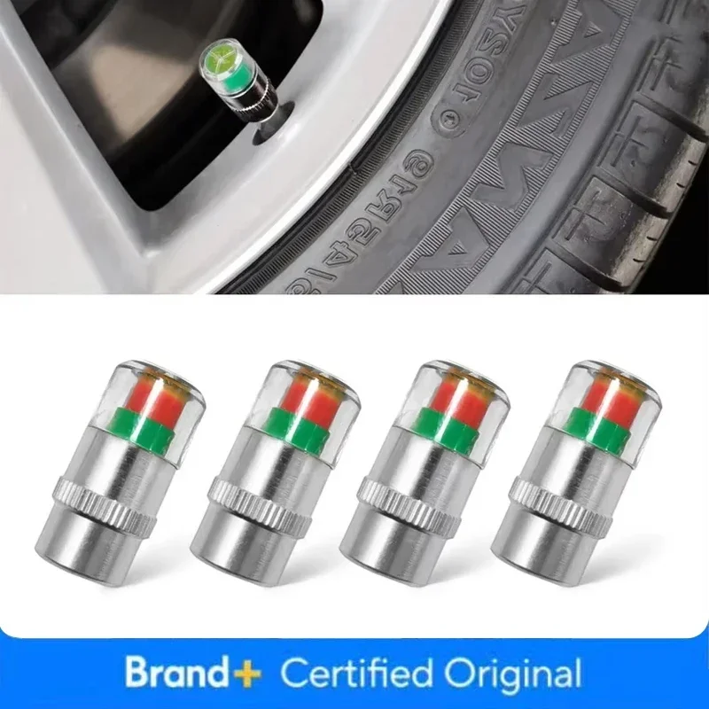 4 قطعة أجهزة استشعار مراقبة ضغط الإطارات سيارة الإطارات غطاء تنبيه الهواء سيارات الشاحنات قياس ضغط الهواء تنبيه رصد الإطارات صمام الملحقات #3