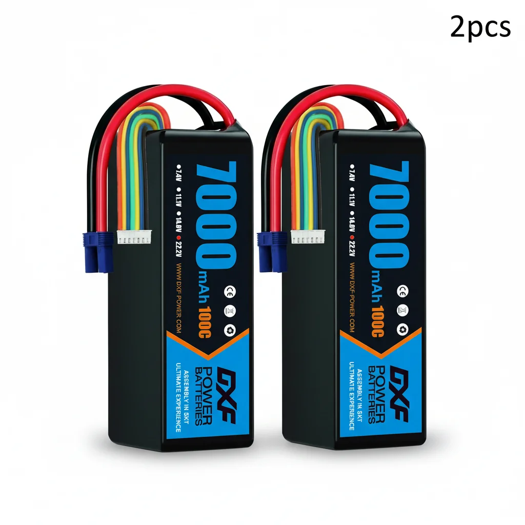 DXF Lipo Batterij 6S 22.2V 3500mAh 4200mAh 5200mAh 7000mAh 10000mAh 80C 100C voor RC Helicopter Drone UAV FPV Boot Tankwagen AUTO