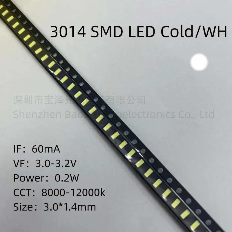 3014 SMD LED Cold white 3.0*1.4mm High brightness High quality lamp beads