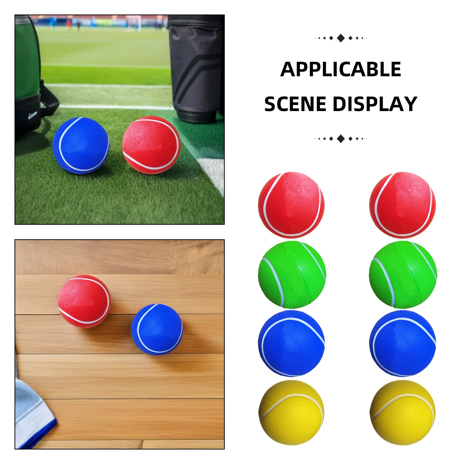 6 قطع من كرات التنس للتدريب على التنس، كرات رياضية للتدريب على كرات التنس للأطفال الصغار، ألعاب الضغط المضحكة للتنس في الهواء الطلق #4