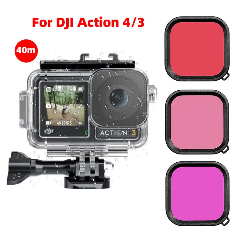 

40M Waterproof Diving Housing Shell Case Cover for DJI Osmo Action 4 3 Camera