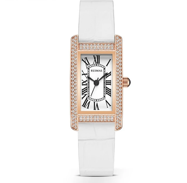 

Diamond inlaid small square watch, light luxury fashion quartz watch, temperament goddess watch, slimming women's watch