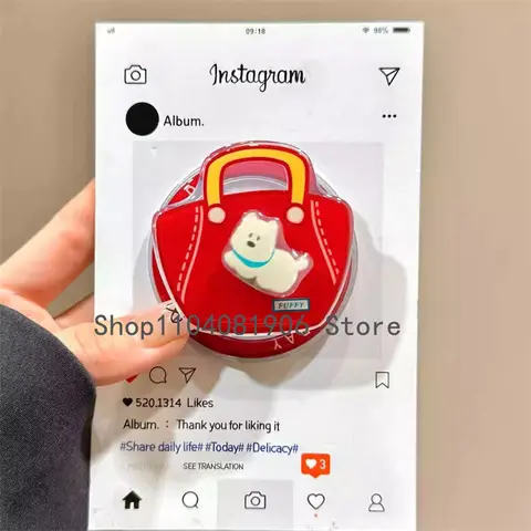 한국어 귀여운 만화 회전 핸드백 마그네틱 홀더 전화 스탠드 Griptok 그립 Tok 지원 iPhone 16 15 Magsafe 액세서리