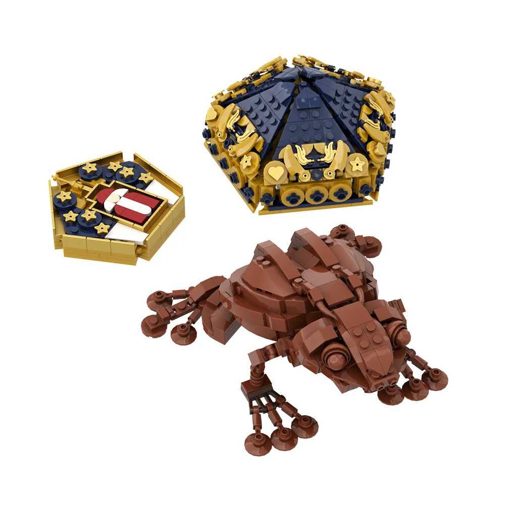 

MOC шоколадная лягушка, карта, строительные блоки, черная волшебная школьная модель фильма, шоколадная лягушка, собранные кирпичи, игрушка для детей, подарок