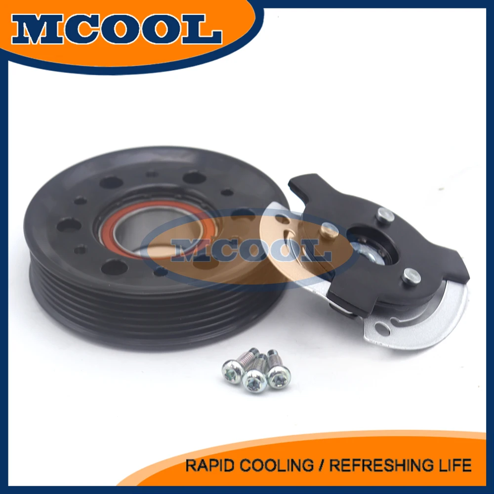 1K0820803G 1Set AC Compressor Clutch Pulley For SKODA FABIA OCTAVIA I RAPID SCALA SUPERB II 5C0820803B 5C0820803C 1K0820803E