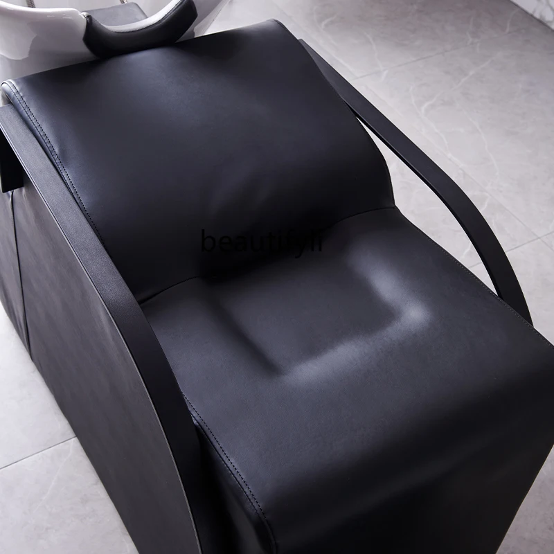 Hair Saloon Dedicated Shampoo Chair Lying Half Ceramic Basin Hair Salon Flushing Bed Salon Shampoo Bed