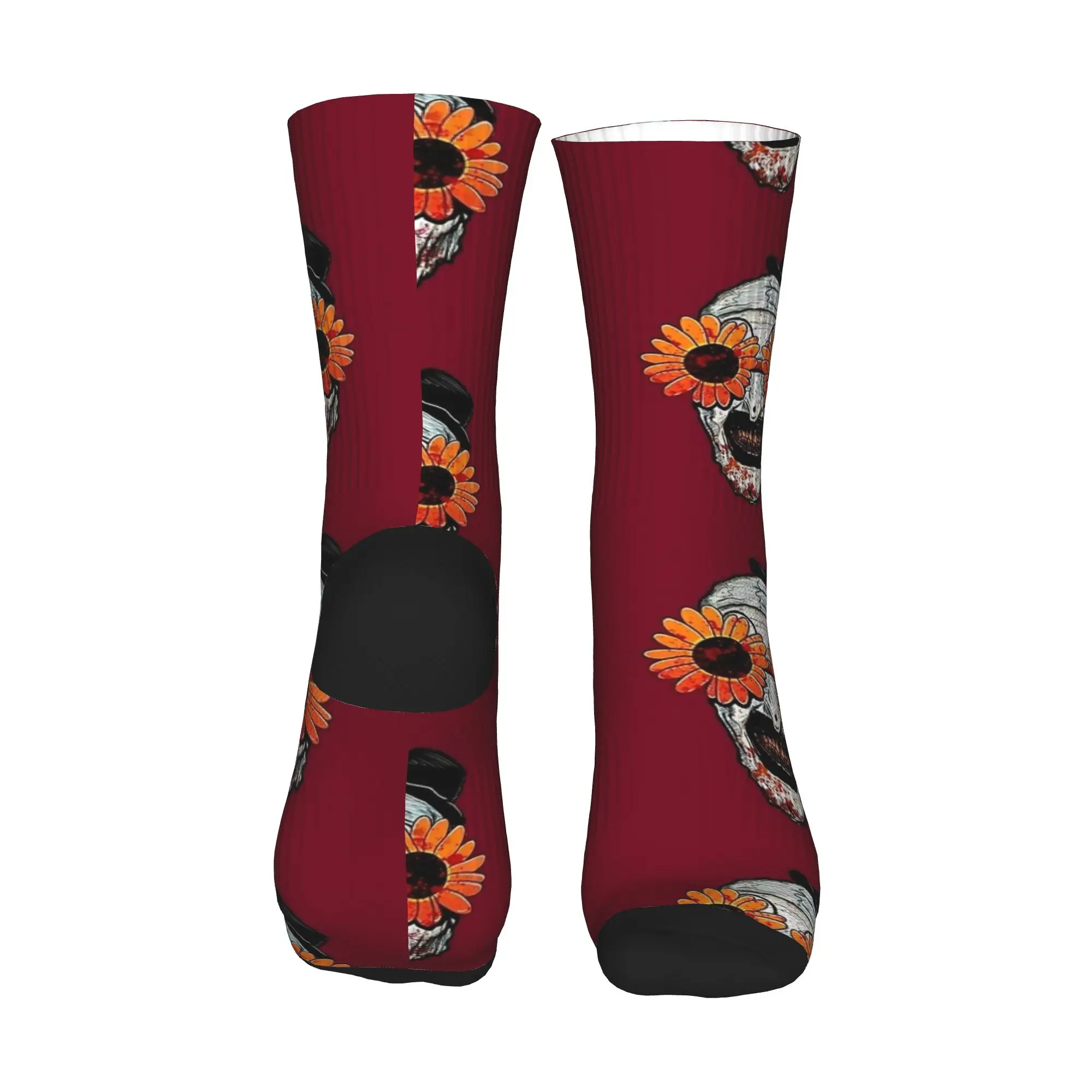 الفن المهرج المرعب عباد الشمس النظارات الشمسية جوارب متعة الجوارب الرجال الجوارب المريحة الخريف سكيت نمط المضادة للانزلاق الجوارب