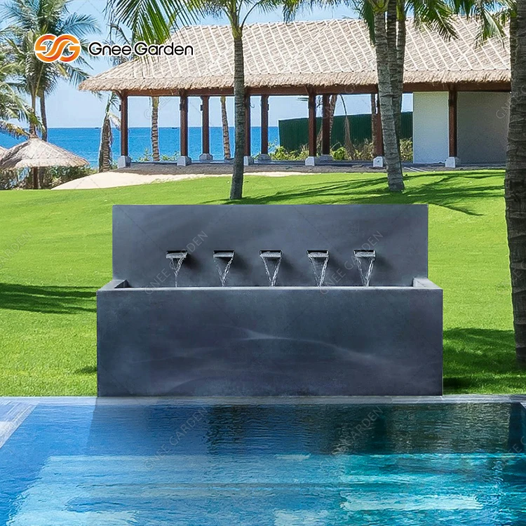 

Outdoor Corten Steel Galvanized Waterfall Fountain Garden Water Feature with Customized Modern/Traditional Systems