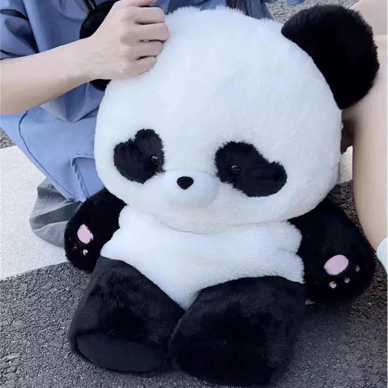 Cute Panda Backpack Cartoon Soft Cute Plush School Girl Backpack ins Girl Doll Bag