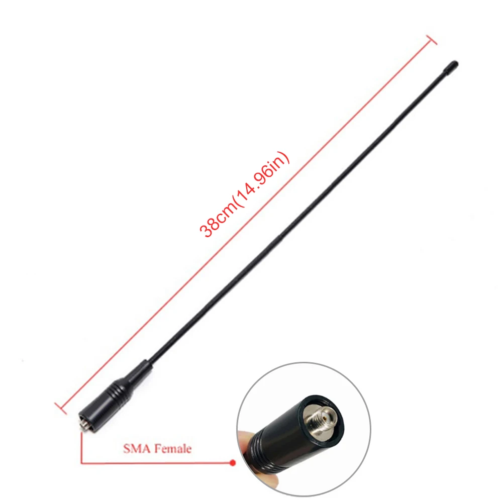 Antena flexível UHF para Baofeng, antena de alto ganho, banda larga dupla, SMA fêmea, Walkie Talkie, UHF, UV-5R, BF-888S, UV-82, NA-771, 144, 430MHz