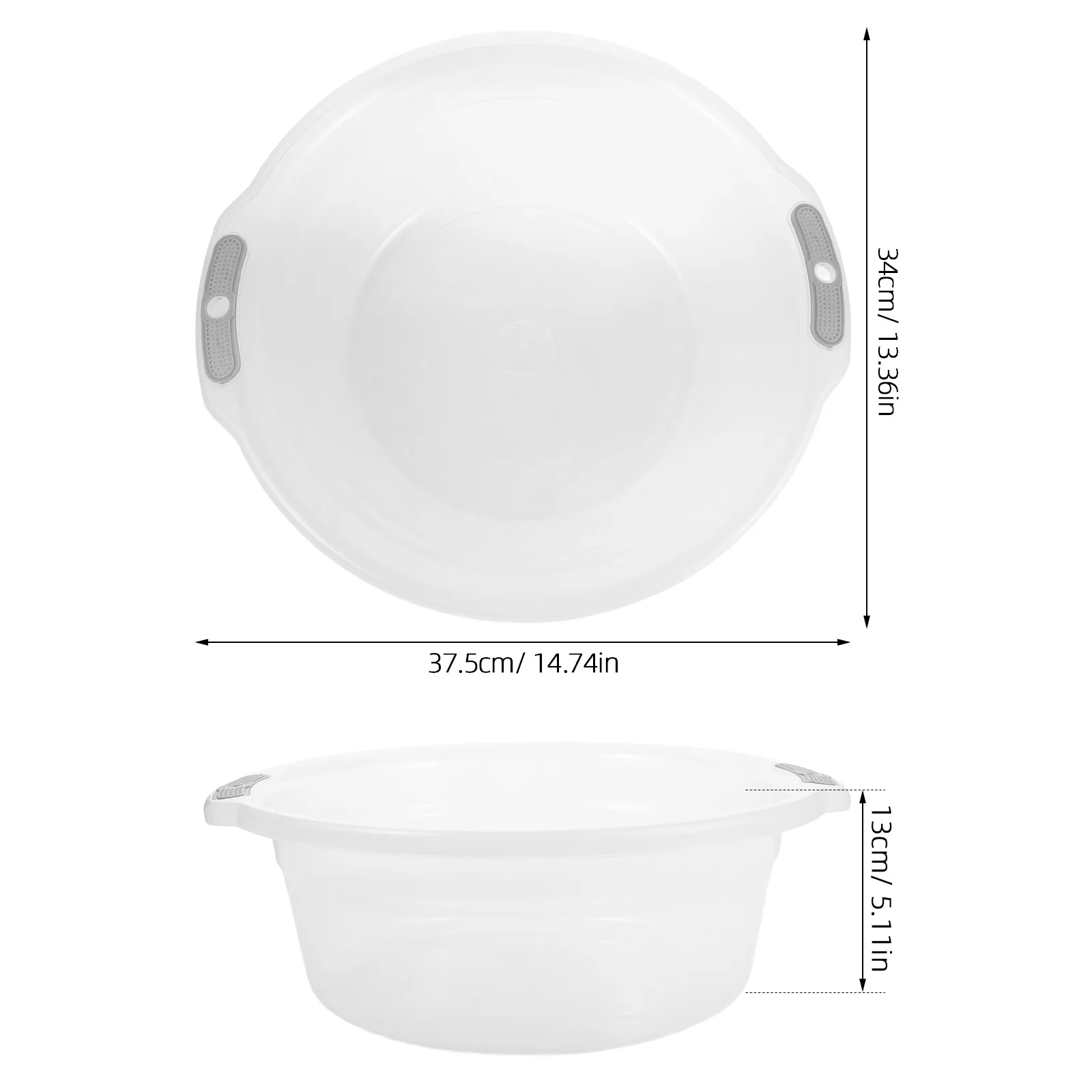 Hand Wash Foot Basin Clear Round Plastic Tub Large Capacity For Laundry Soaking Vegetable Pet Bathing Transparent Bucket